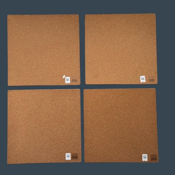 Pottery Barn Placemats Christmas Tree Woody Car Cork Set of 4 Holiday Decor - Picture 7 of 7